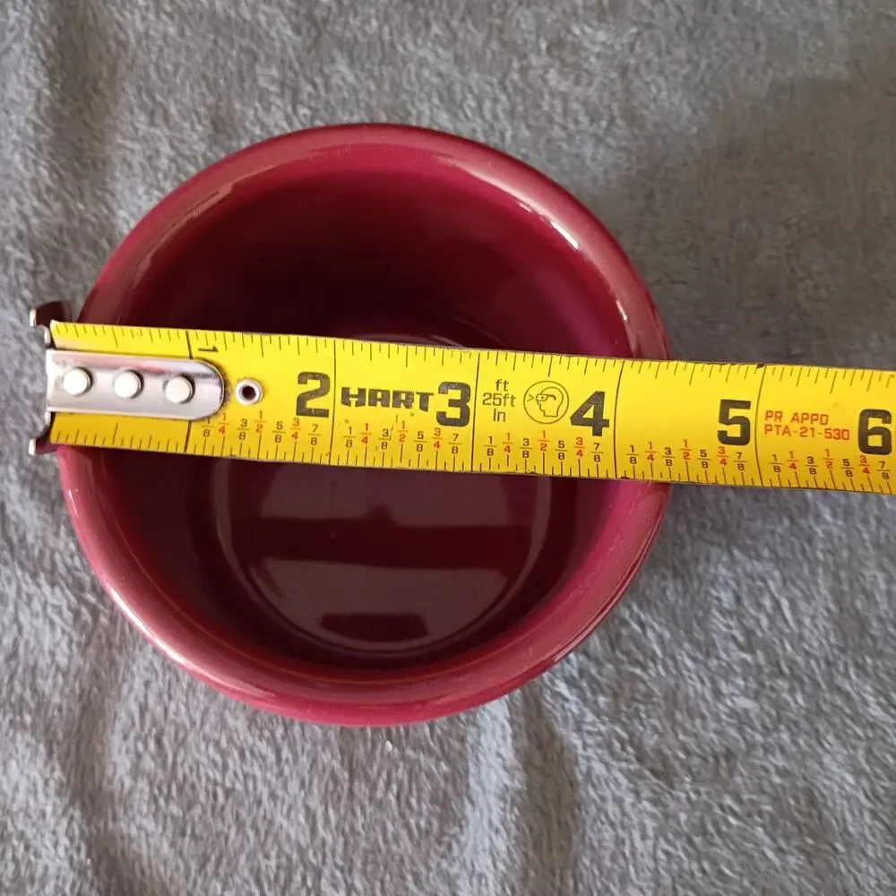 longaberger pottery bowls Red